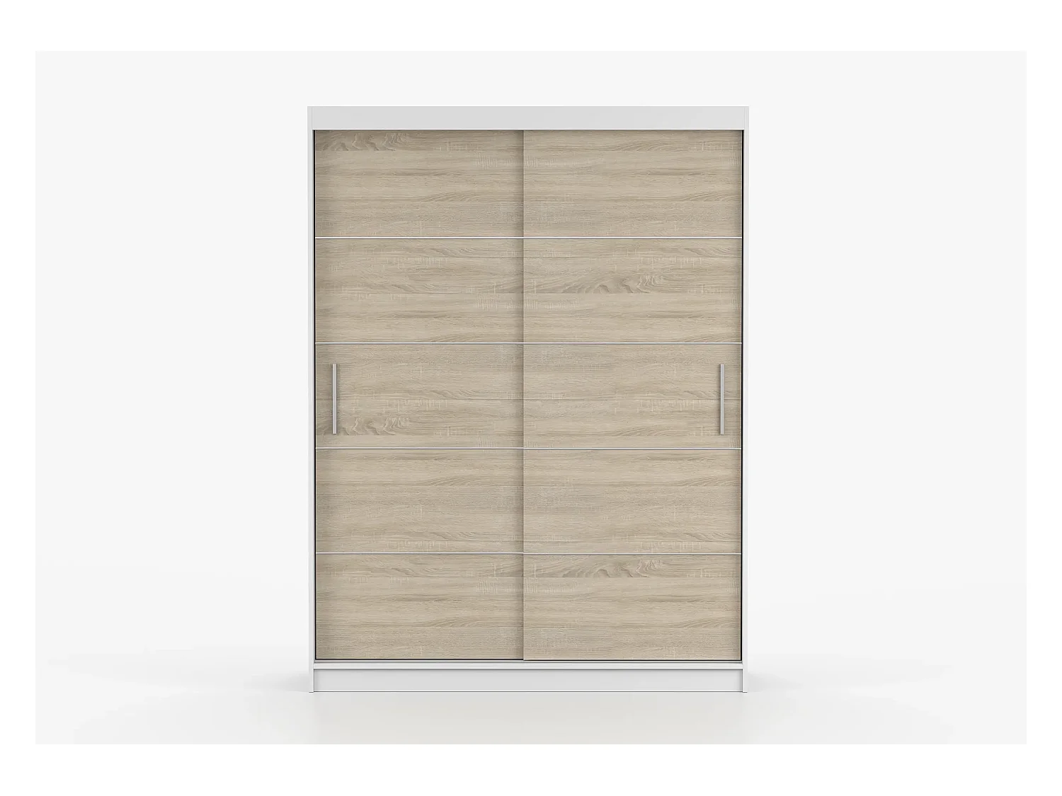 Armoire Aliona 150 cm - Blanc - Chêne