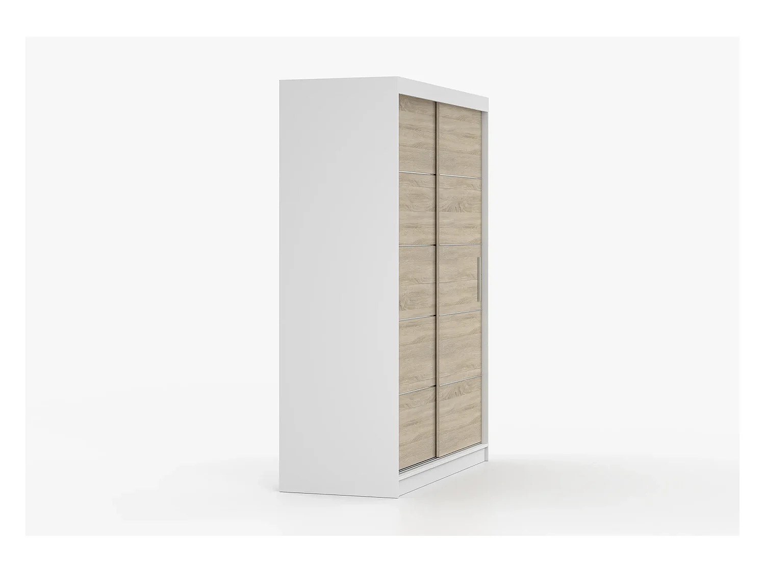 Armoire Aliona 150 cm - Blanc - Chêne
