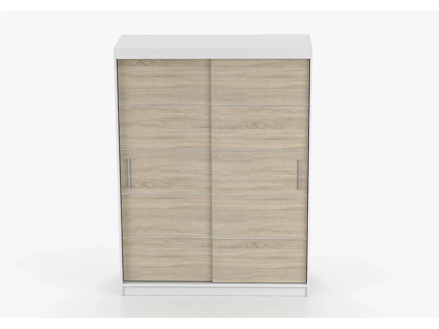 Armoire Aliona 150 cm - Blanc - Chêne