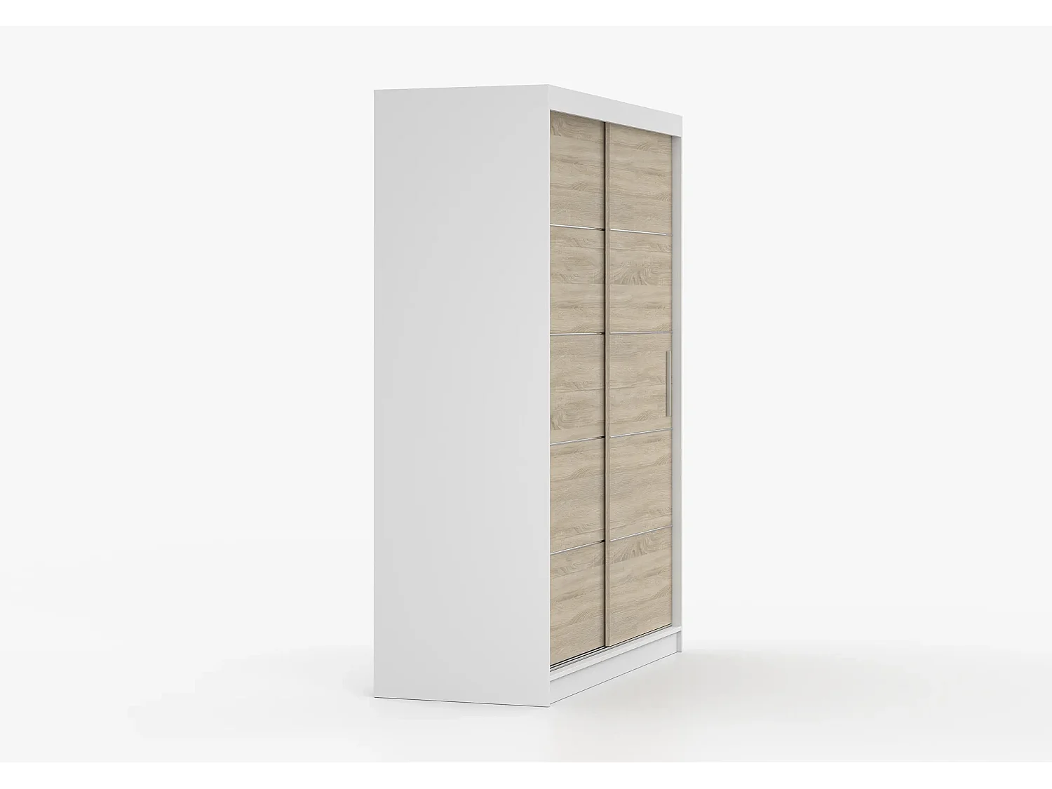 Armoire Aliona 150 cm - Blanc - Chêne