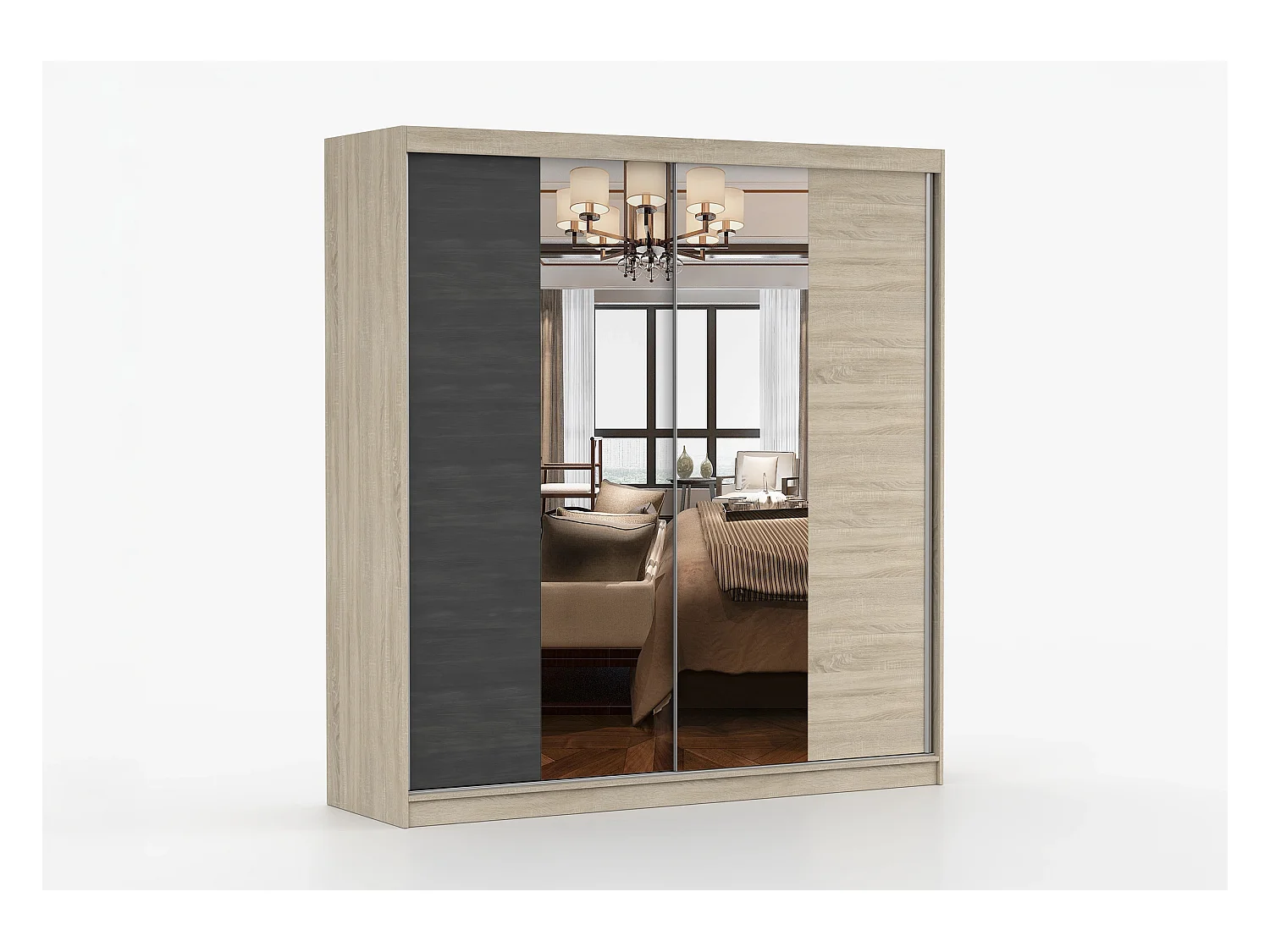 Armoire Oriane Couleur Chêne - Pin