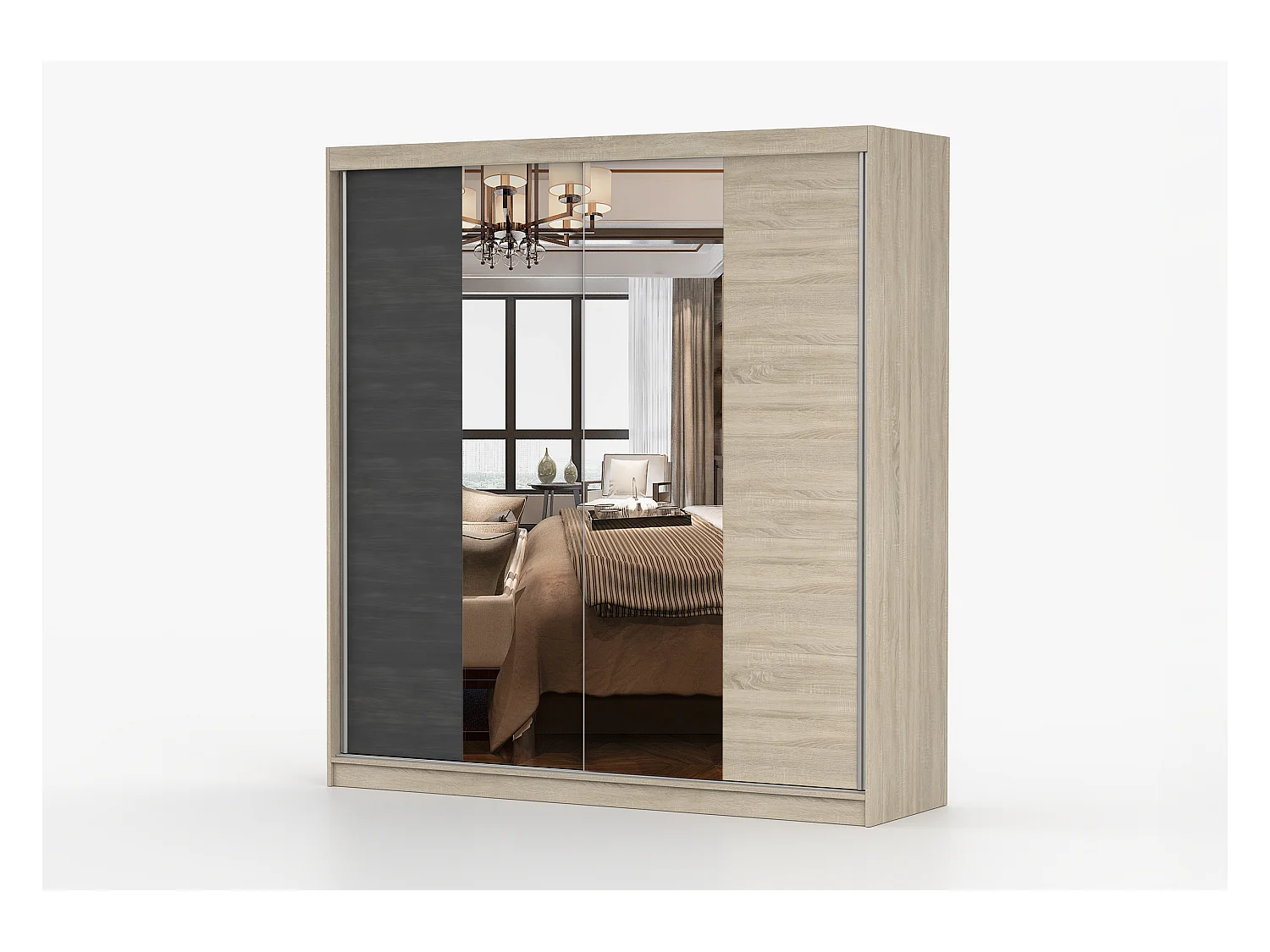 Armoire Oriane Couleur Chêne - Pin