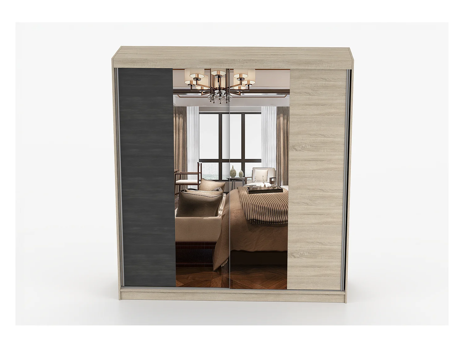 Armoire Oriane Couleur Chêne - Pin