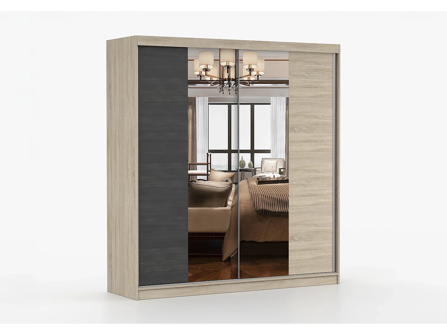 Armoire Oriane Couleur Chêne - Pin