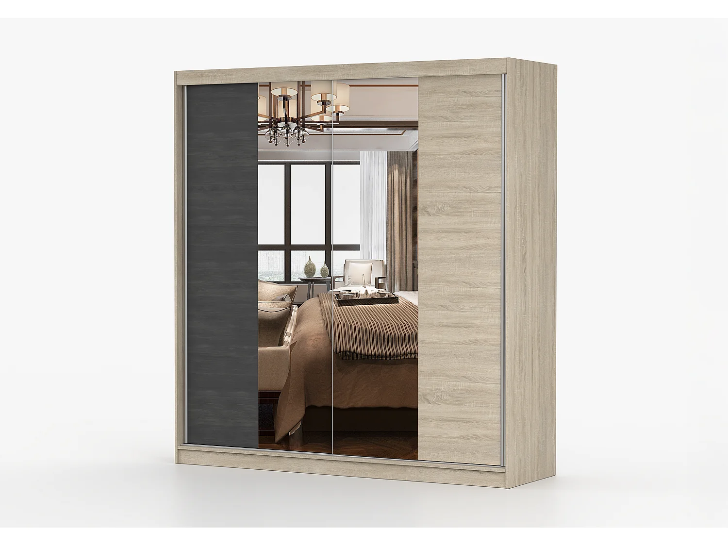 Armoire Oriane Couleur Chêne - Pin