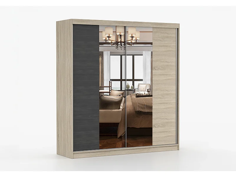 Armoire Oriane Couleur Chêne - Pin