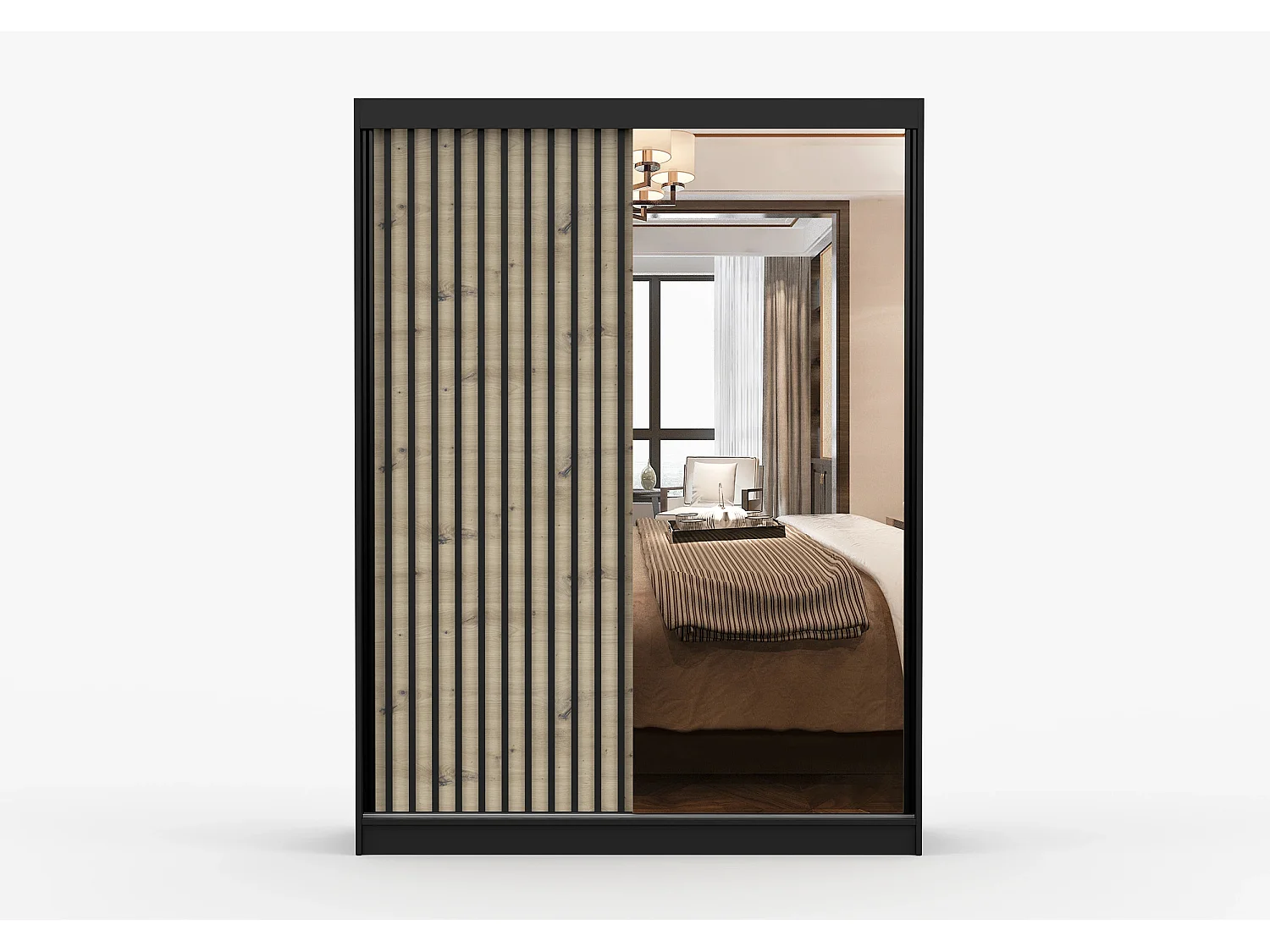 Armoire Maelysse 150 cm - Noir - Artisan