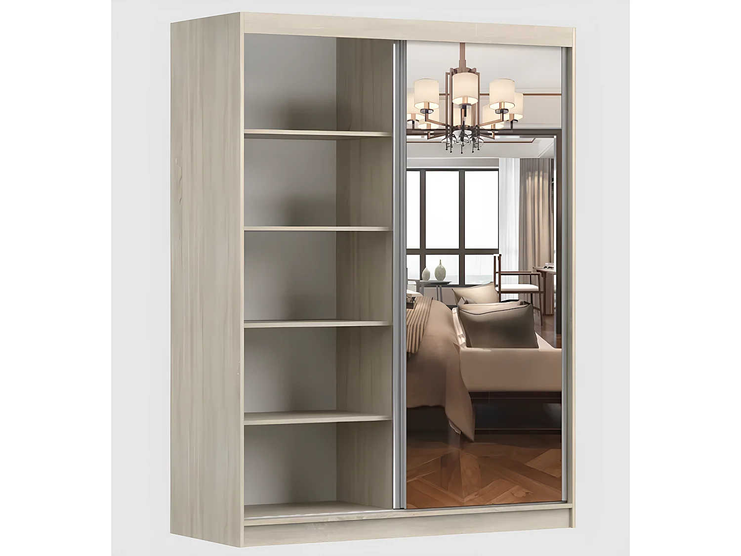 Armoire Maelysse 150 cm - Noir - Artisan