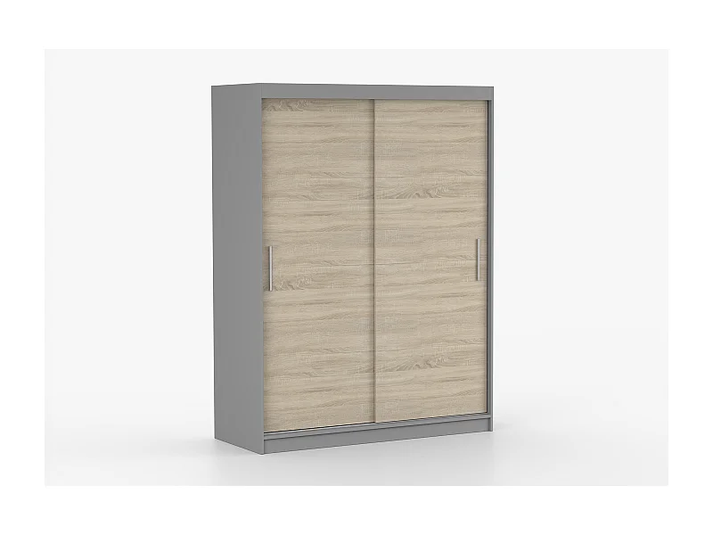 Armoire Elsinore 150 cm - Gris - Chêne