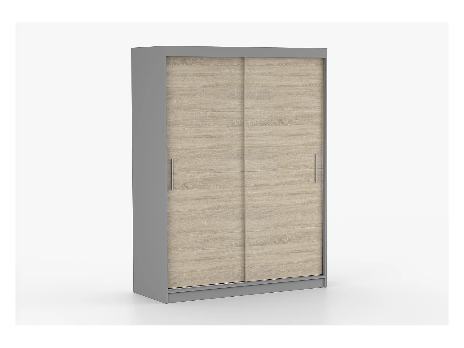 Armoire Elsinore 150 cm - Gris - Chêne