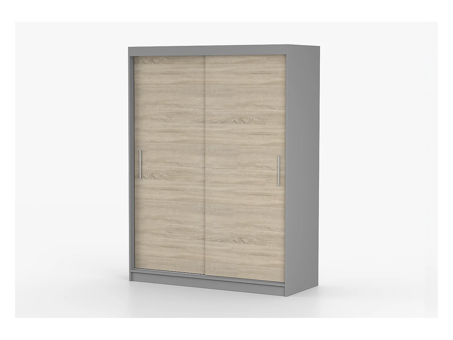 Armoire Elsinore 150 cm - Gris - Chêne