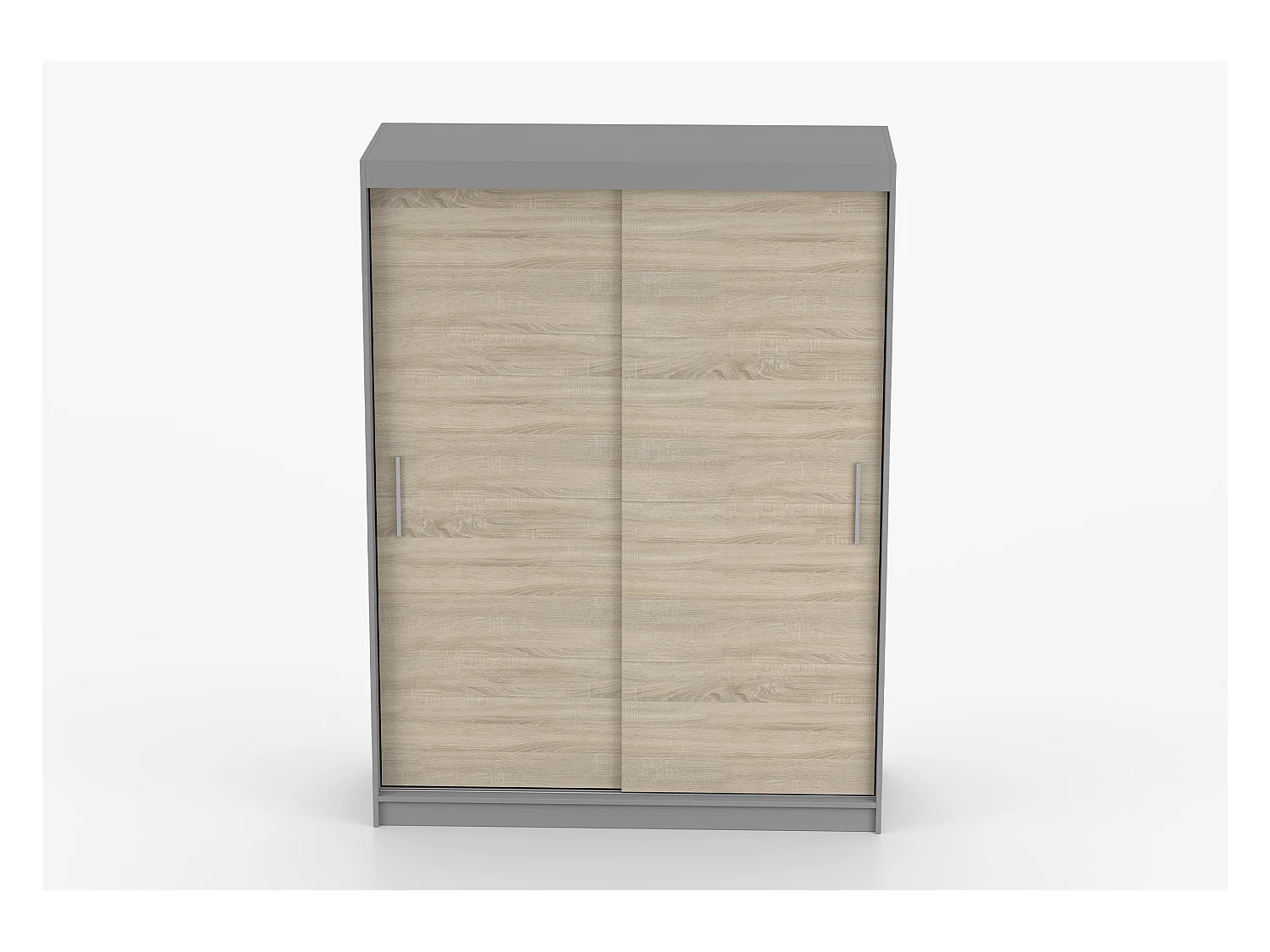 Armoire Elsinore 150 cm - Gris - Chêne