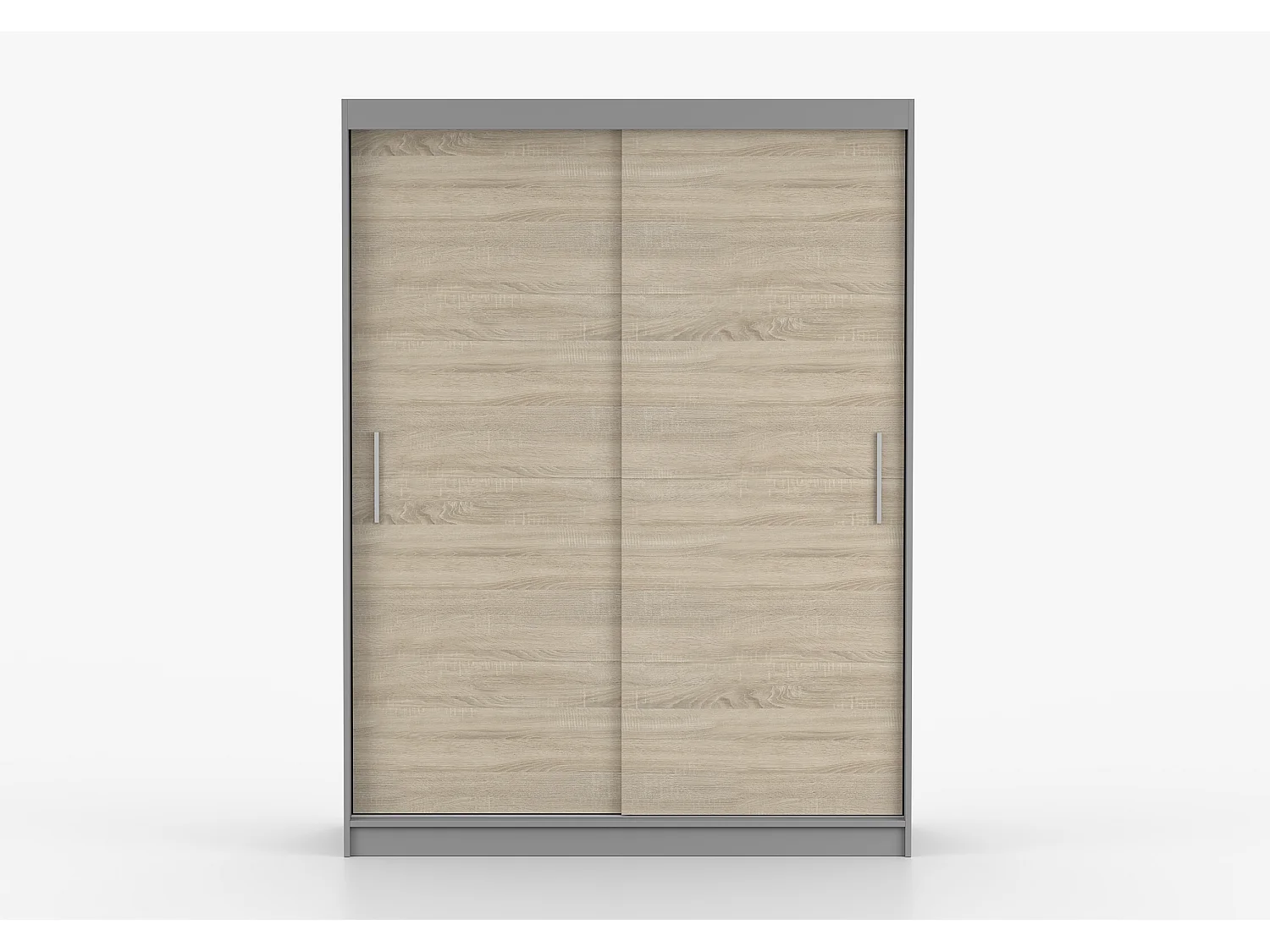 Armoire Elsinore 150 cm - Gris - Chêne