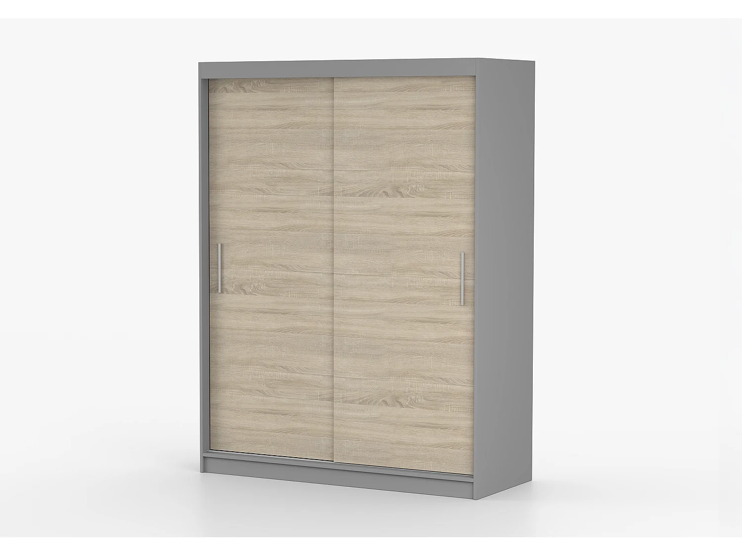 Armoire Elsinore 150 cm - Gris - Chêne