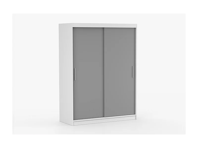 Armoire Elsinore 150 cm - Blanc - Gris