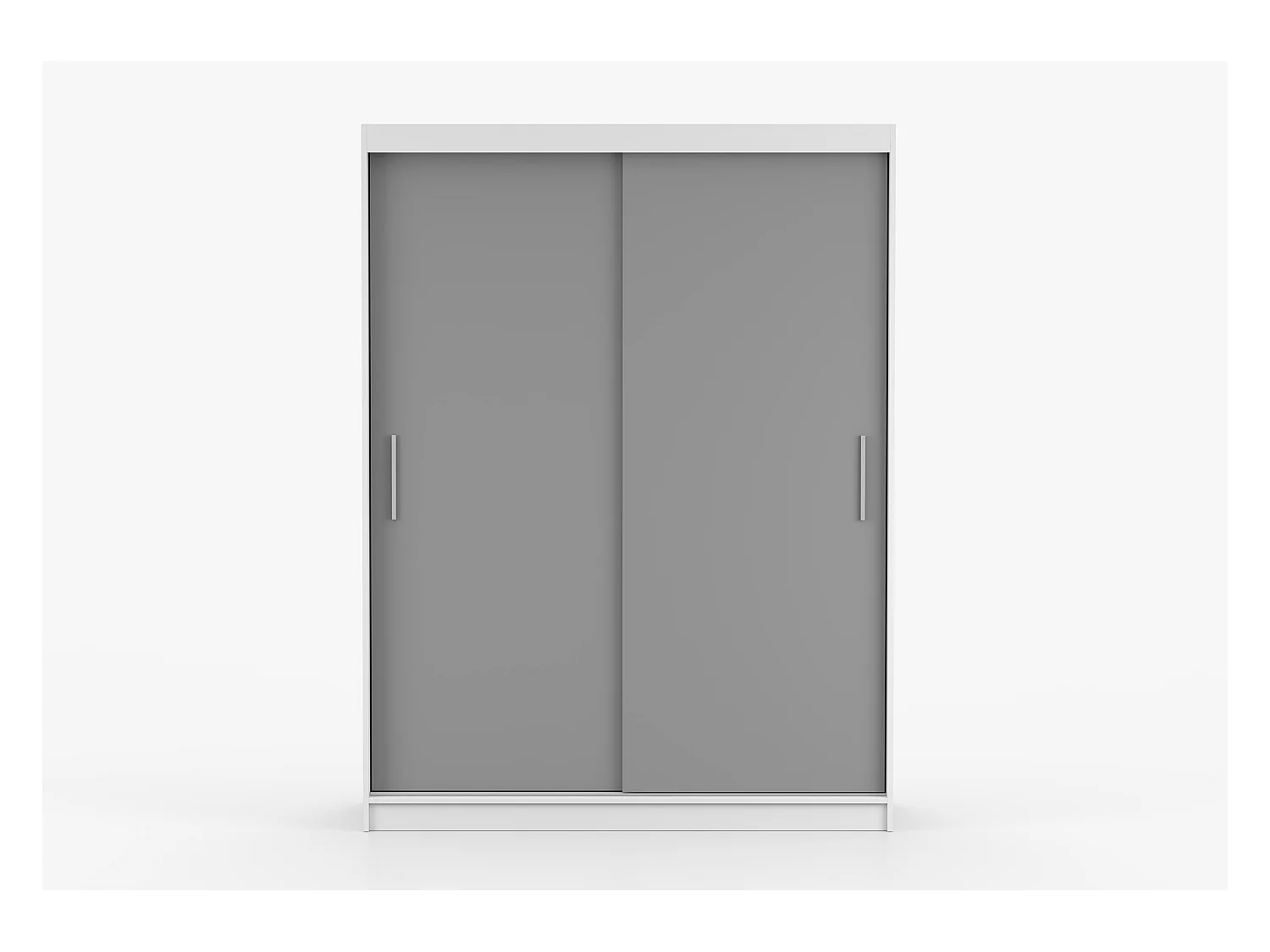 Armoire Elsinore 150 cm - Blanc - Gris