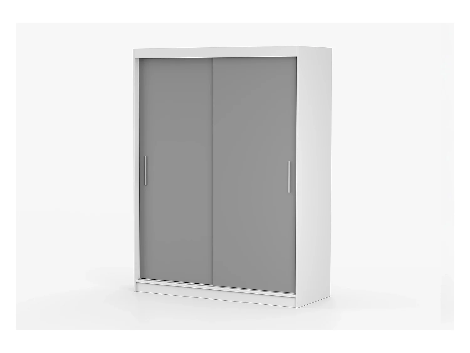 Armoire Elsinore 150 cm - Blanc - Gris