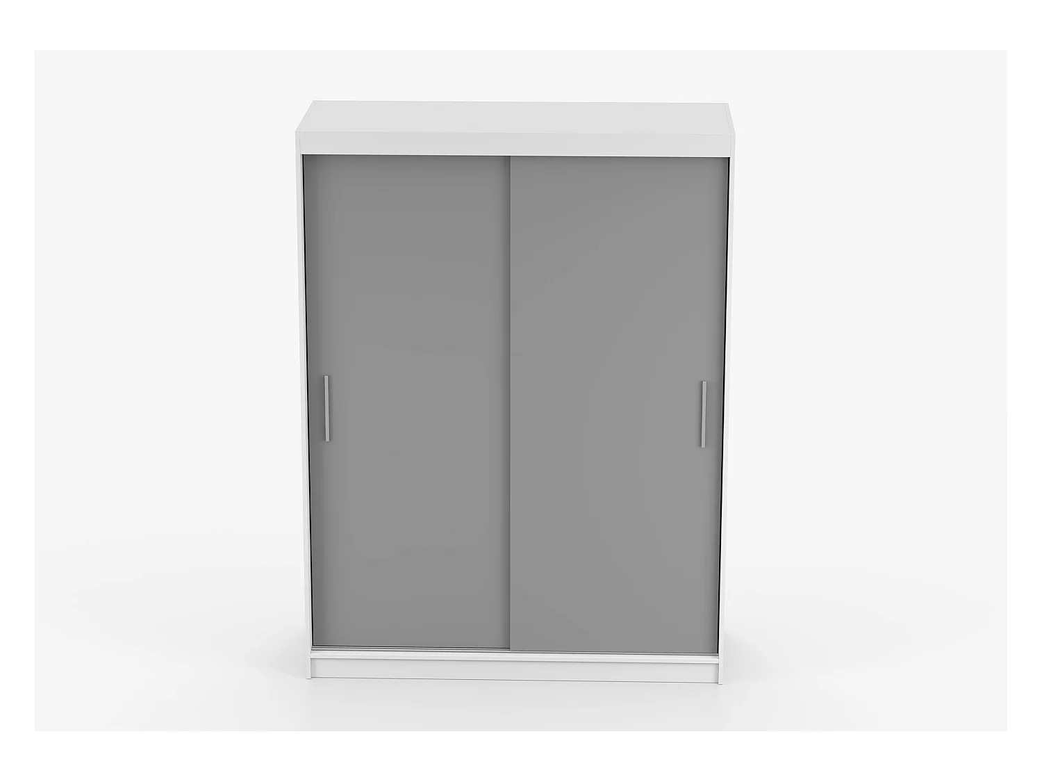 Armoire Elsinore 150 cm - Blanc - Gris