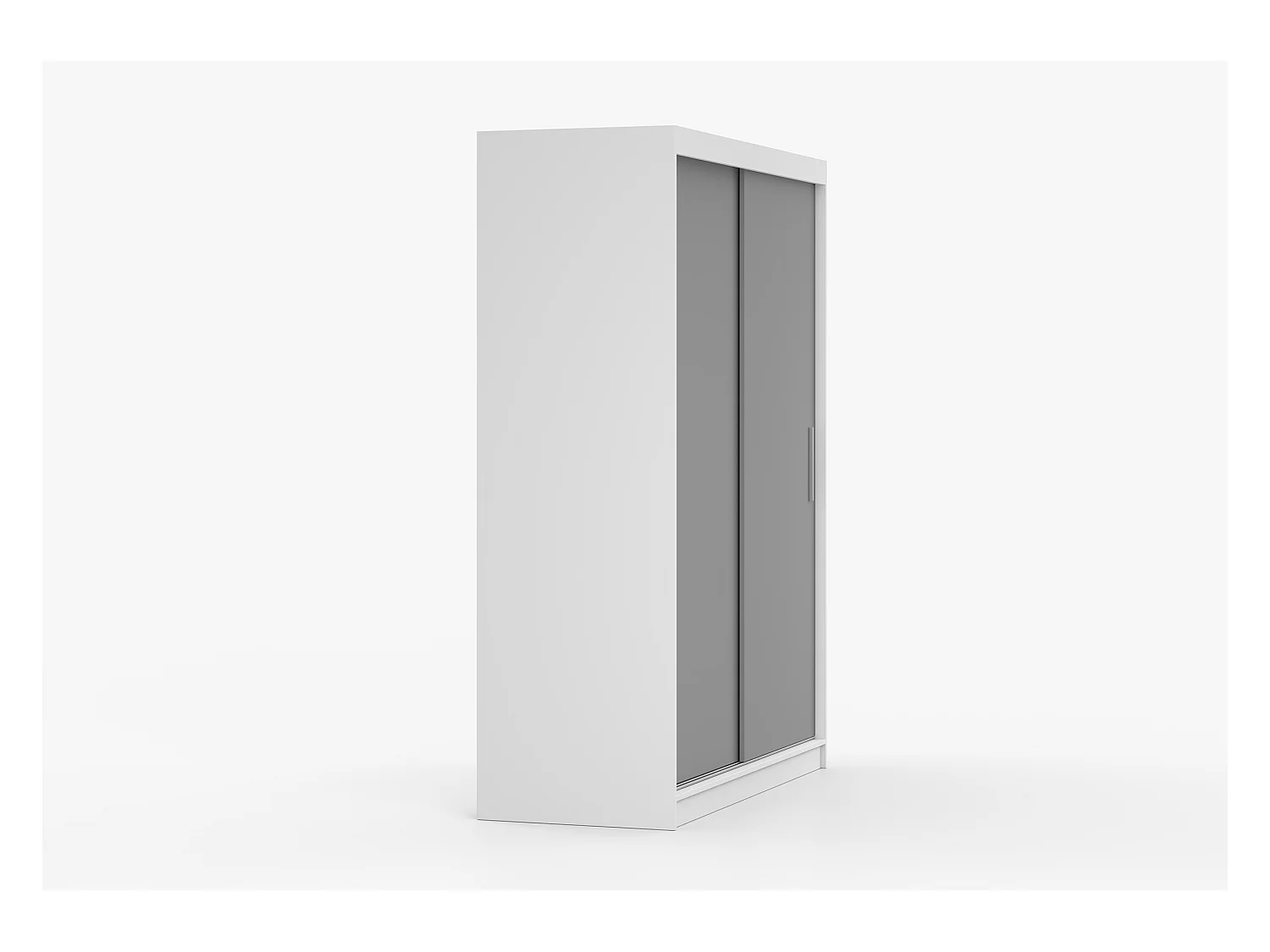 Armoire Elsinore 150 cm - Blanc - Gris