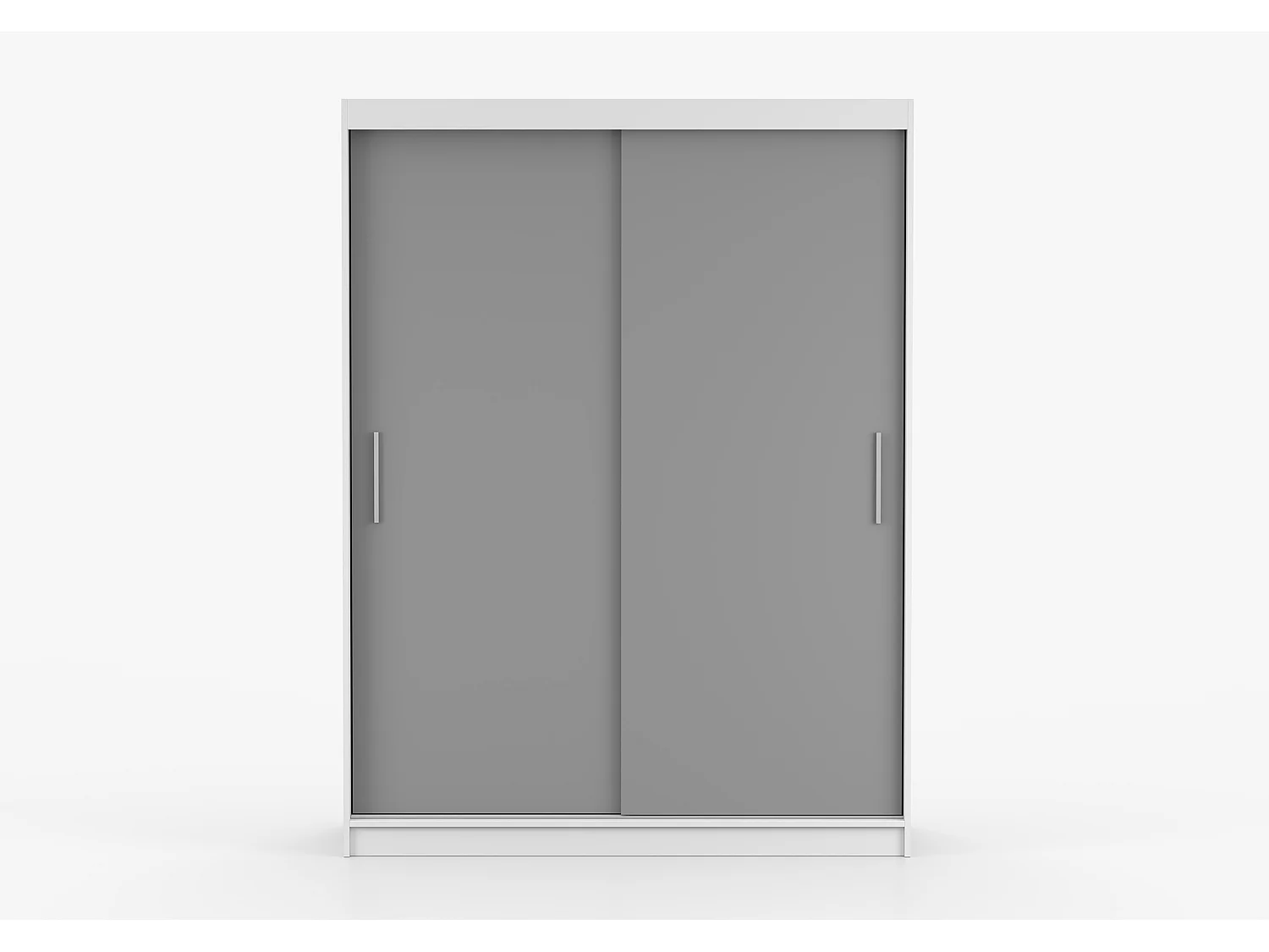 Armoire Elsinore 150 cm - Blanc - Gris