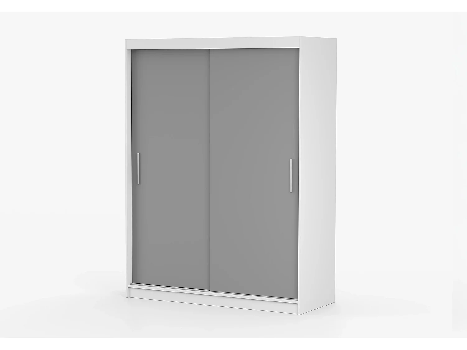 Armoire Elsinore 150 cm - Blanc - Gris
