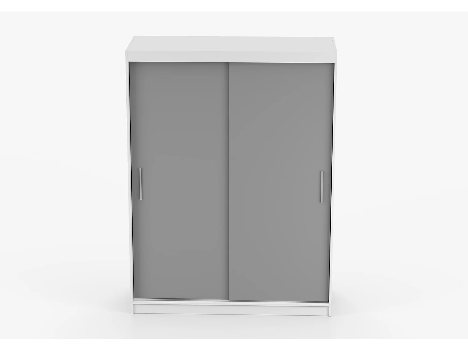 Armoire Elsinore 150 cm - Blanc - Gris