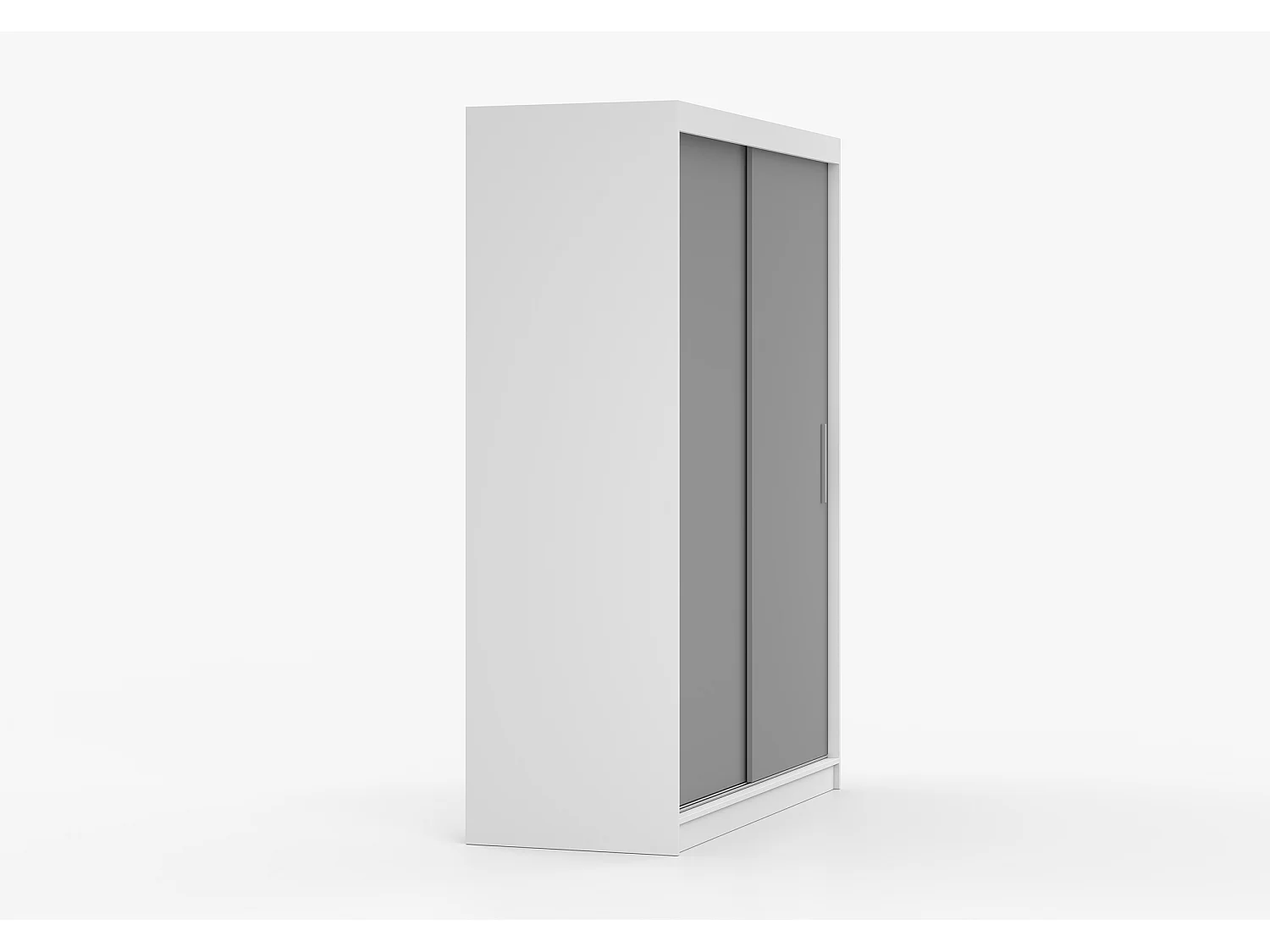 Armoire Elsinore 150 cm - Blanc - Gris