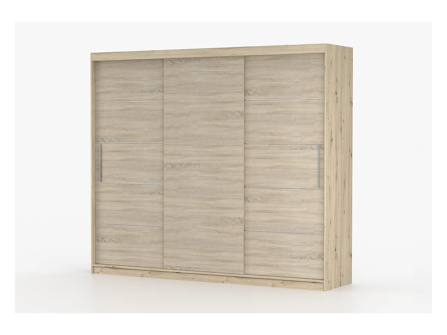 Armoire Eolia 250 cm - Effet bois - Chêne
