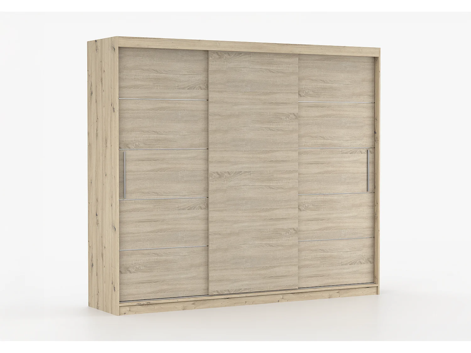 Armoire Eolia 250 cm - Effet bois - Chêne