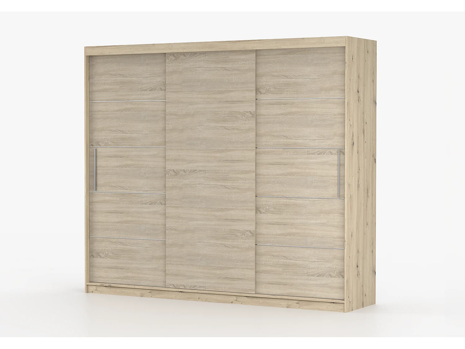 Armoire Eolia 250 cm - Effet bois - Chêne