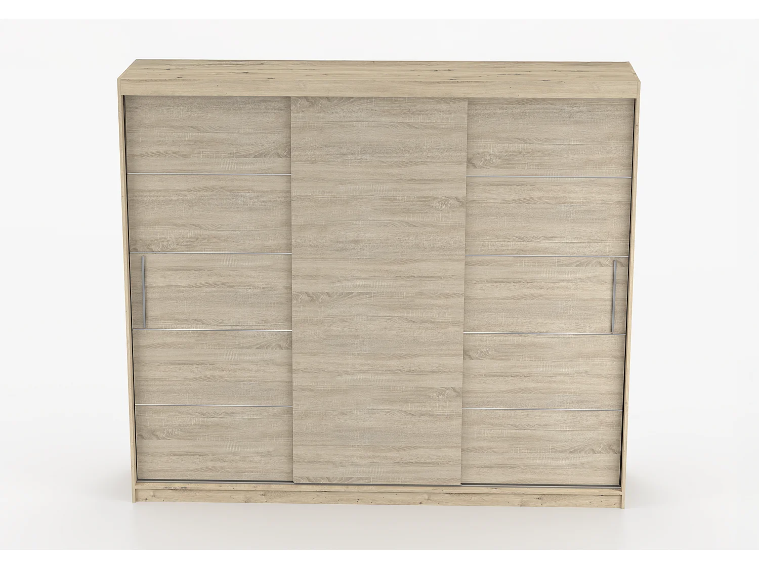 Armoire Eolia 250 cm - Effet bois - Chêne