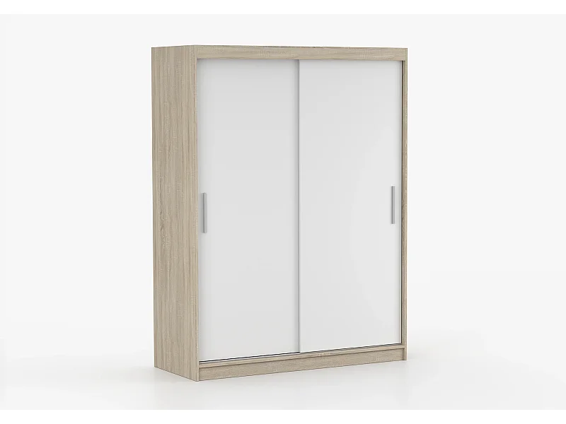 Armoire Elsinore 150 cm - Chêne - Blanc
