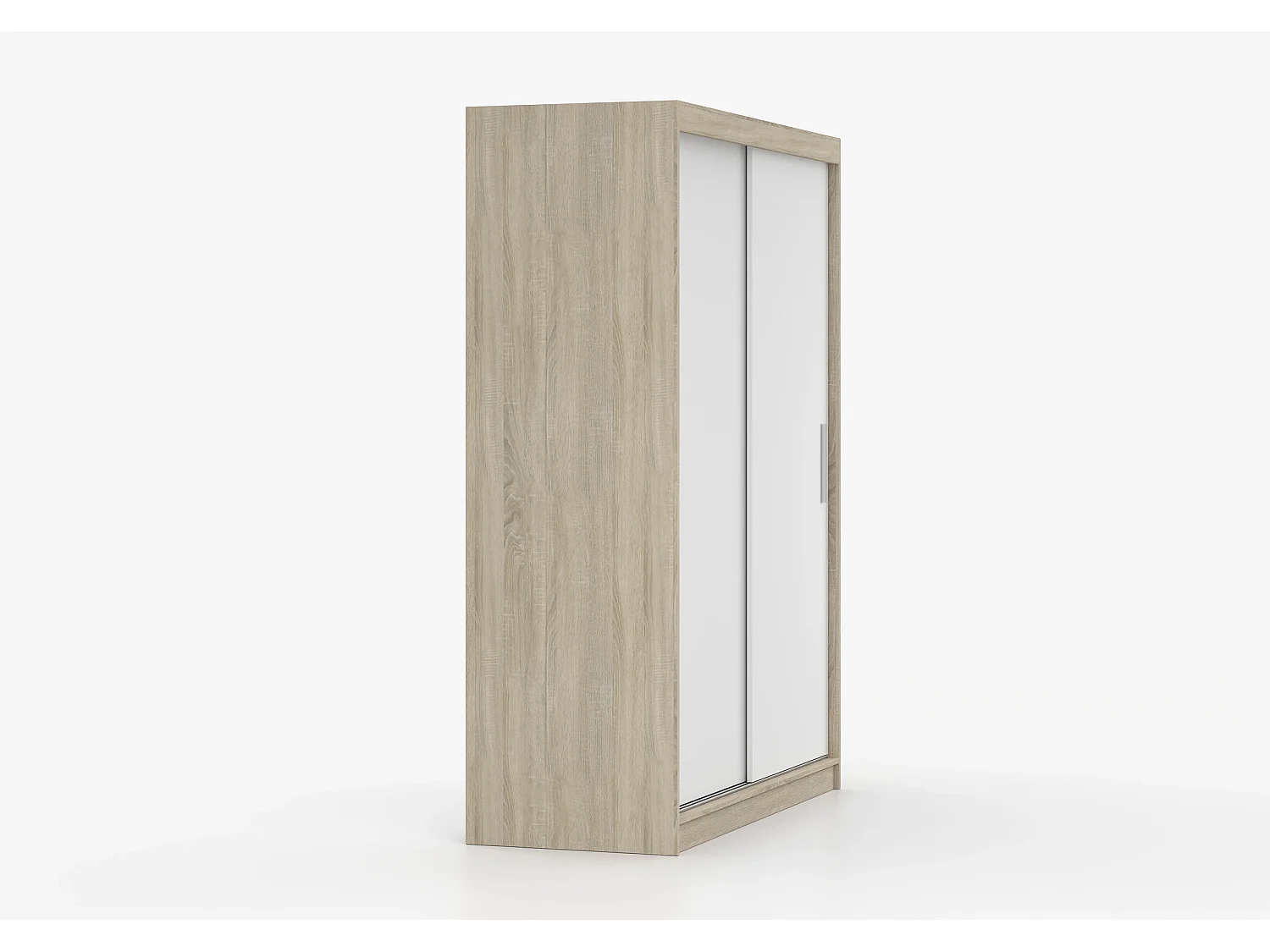 Armoire Elsinore 150 cm - Chêne - Blanc