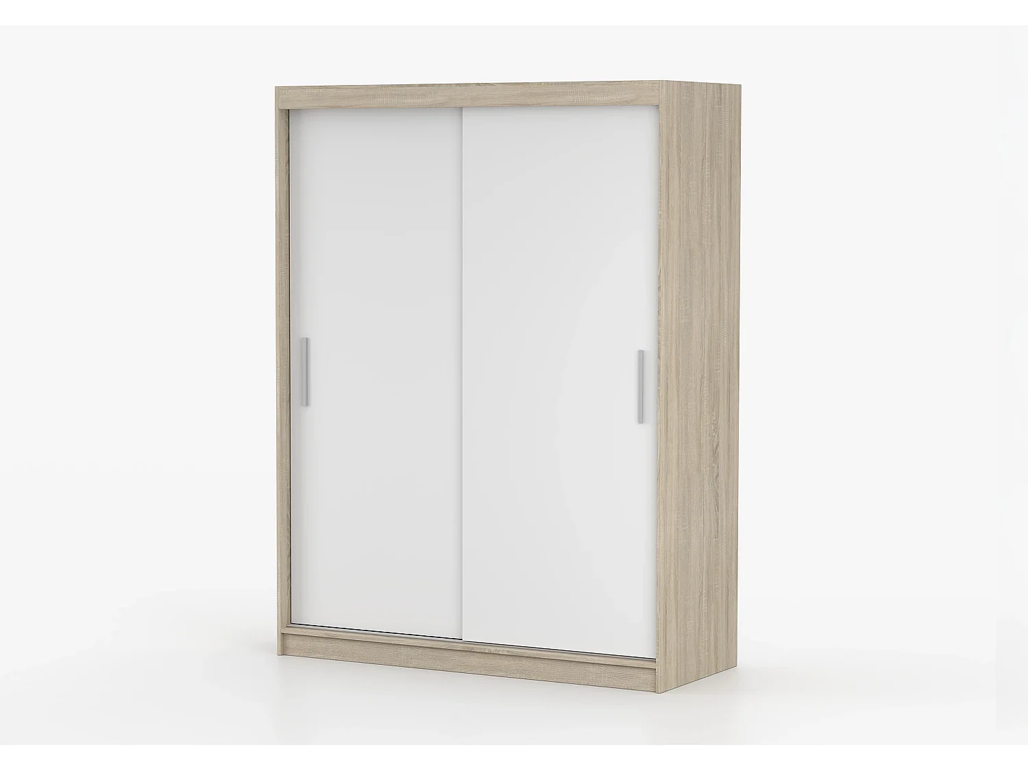 Armoire Elsinore 150 cm - Chêne - Blanc