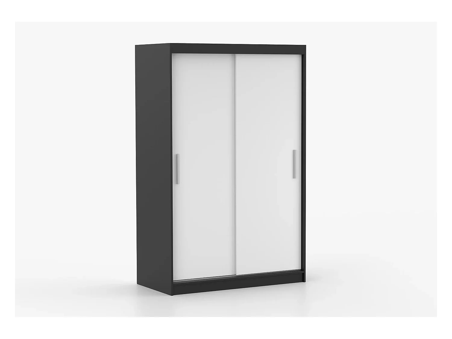 Armoire Yvaé 120 cm - Noir - Blanc