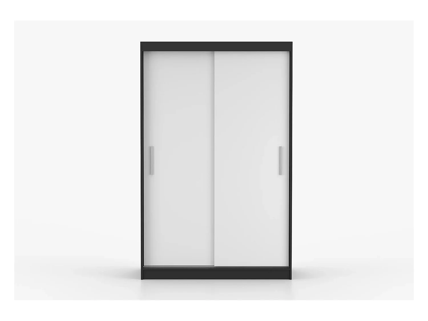 Armoire Yvaé 120 cm - Noir - Blanc