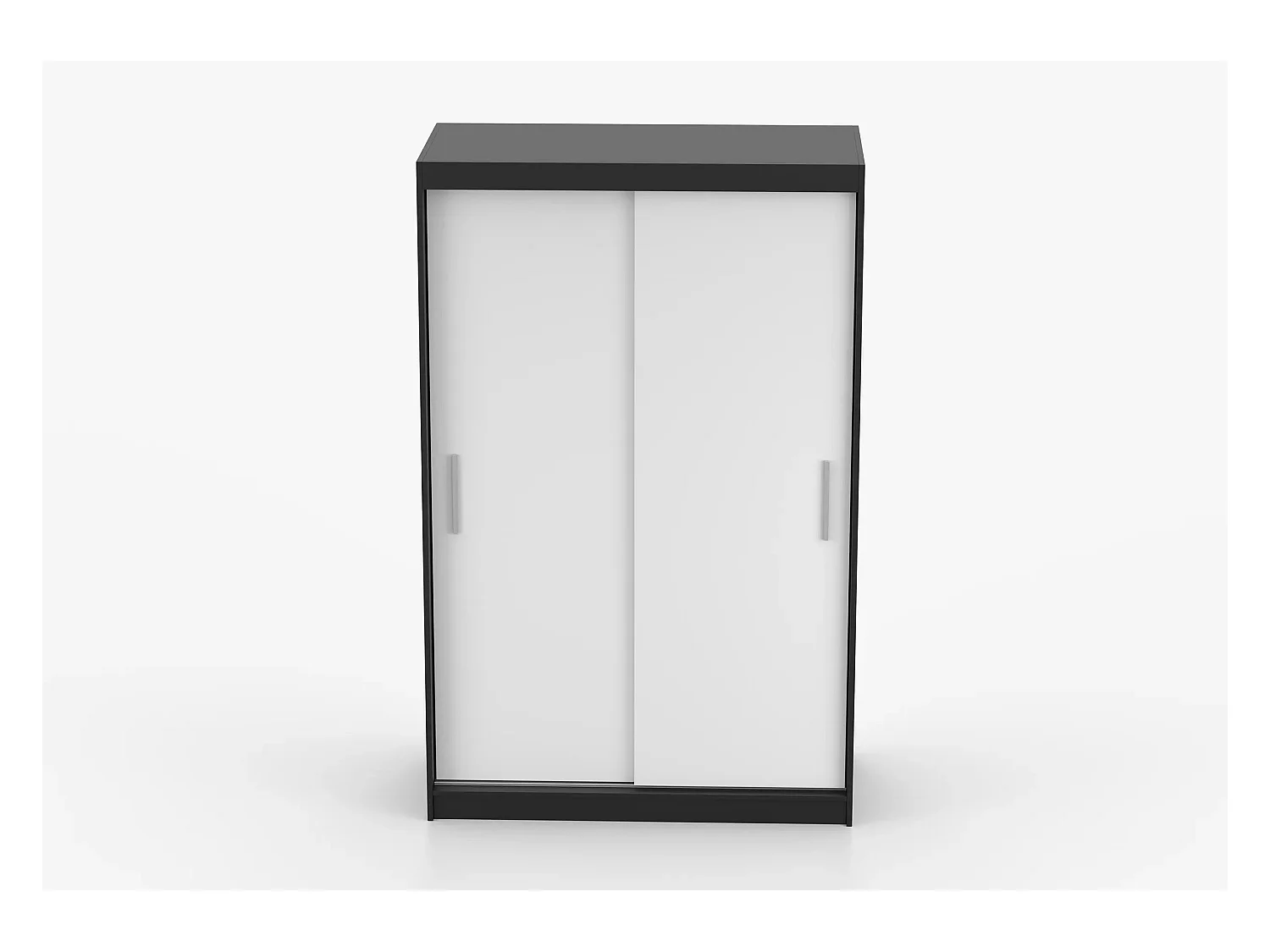Armoire Yvaé 120 cm - Noir - Blanc