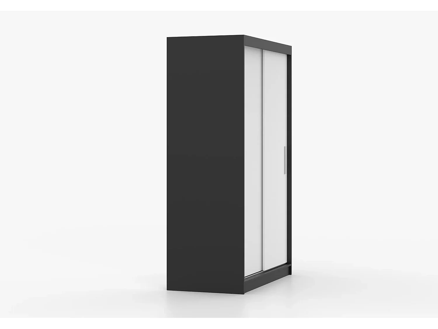 Armoire Yvaé 120 cm - Noir - Blanc