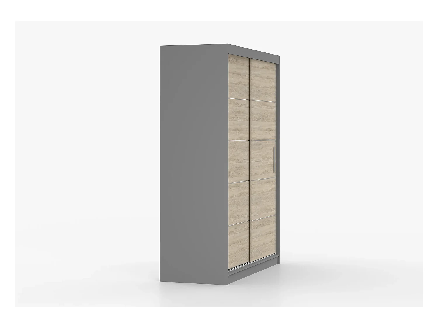 Armoire Aliona 150 cm - Gris - Chêne