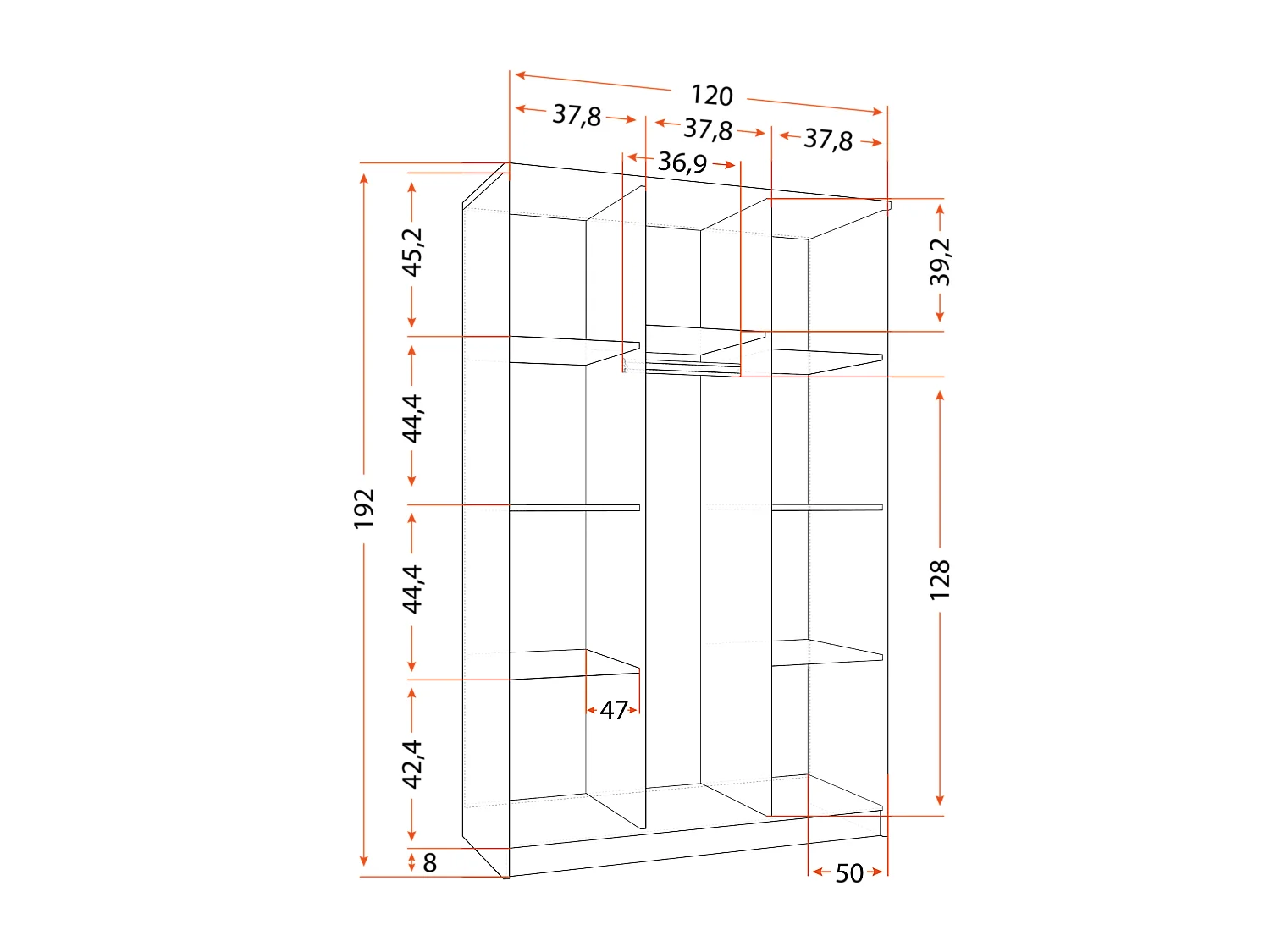 Armoire Lysandra 120 cm - Vert