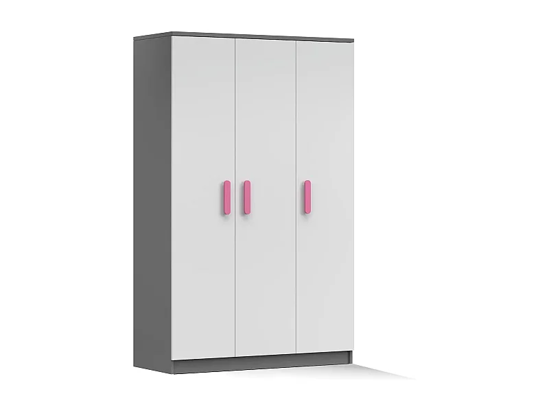 Armoire TOM 4 Portes Avec Miroirs - Gris Anthracite, L160 X P52 X H185 Cm, Design Moderne, Grande Capacité