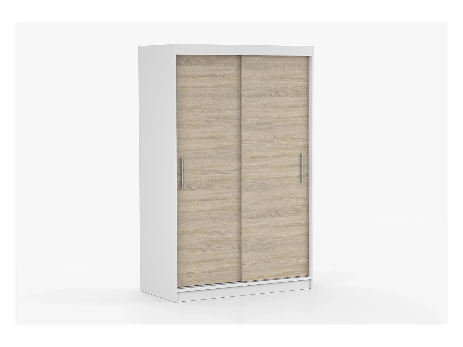 Armoire Yvaé 120 cm - Blanc - Chêne