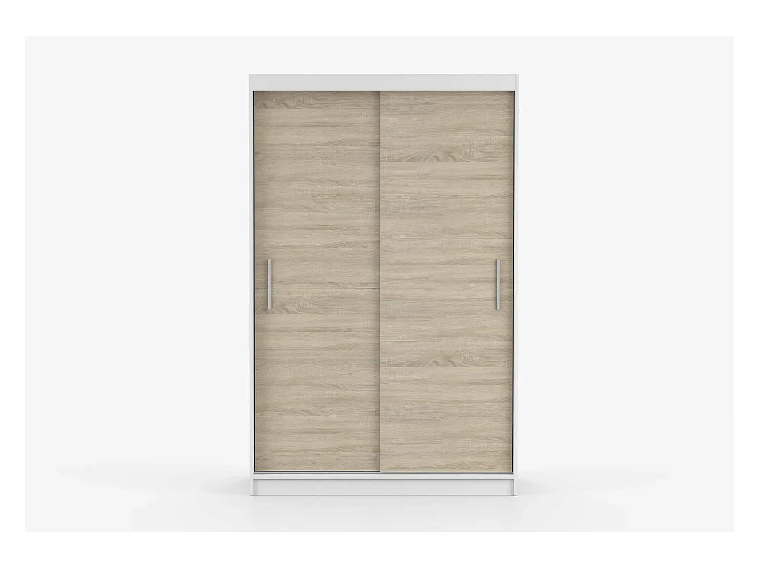 Armoire Yvaé 120 cm - Blanc - Chêne