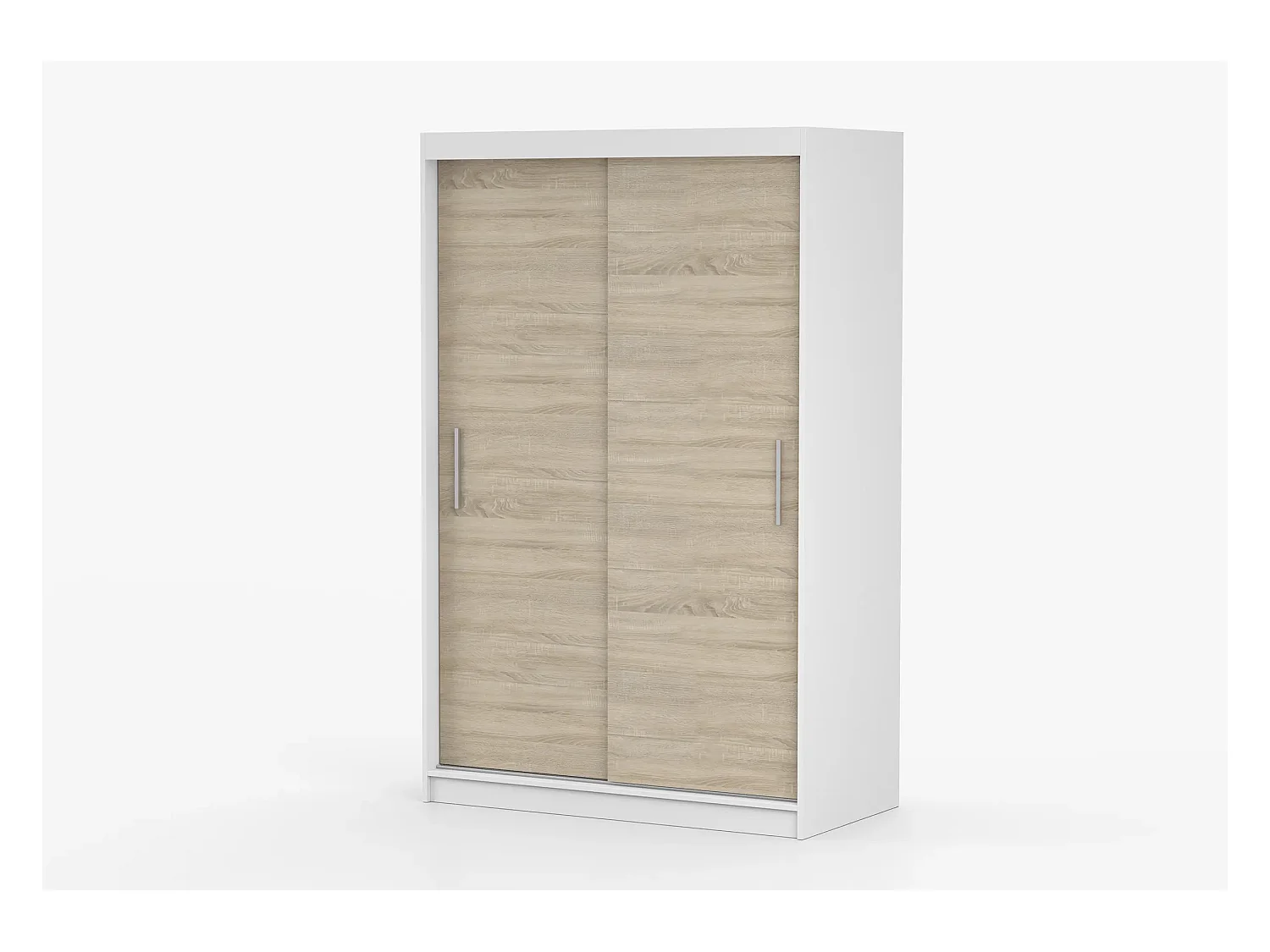 Armoire Yvaé 120 cm - Blanc - Chêne