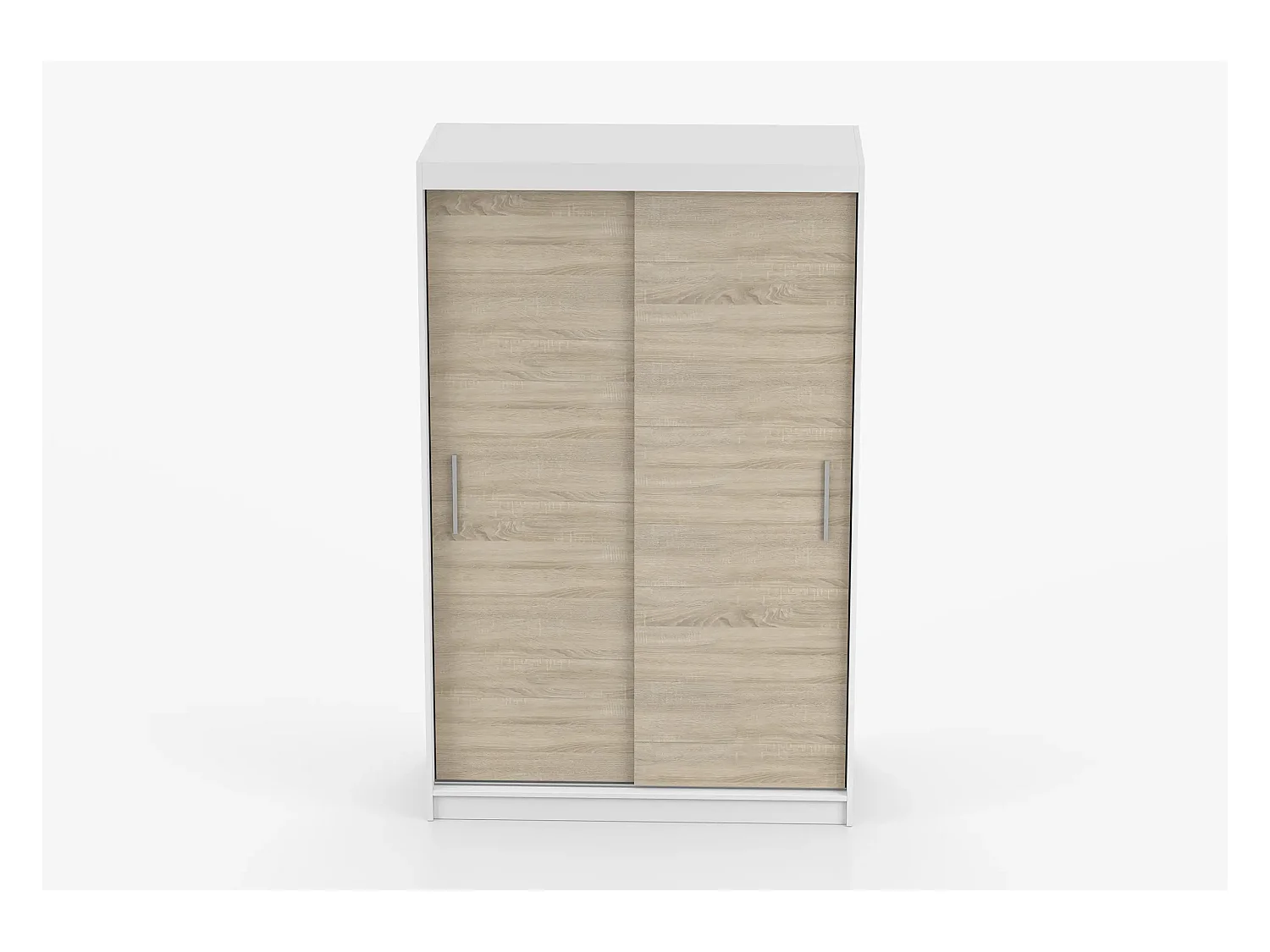 Armoire Yvaé 120 cm - Blanc - Chêne