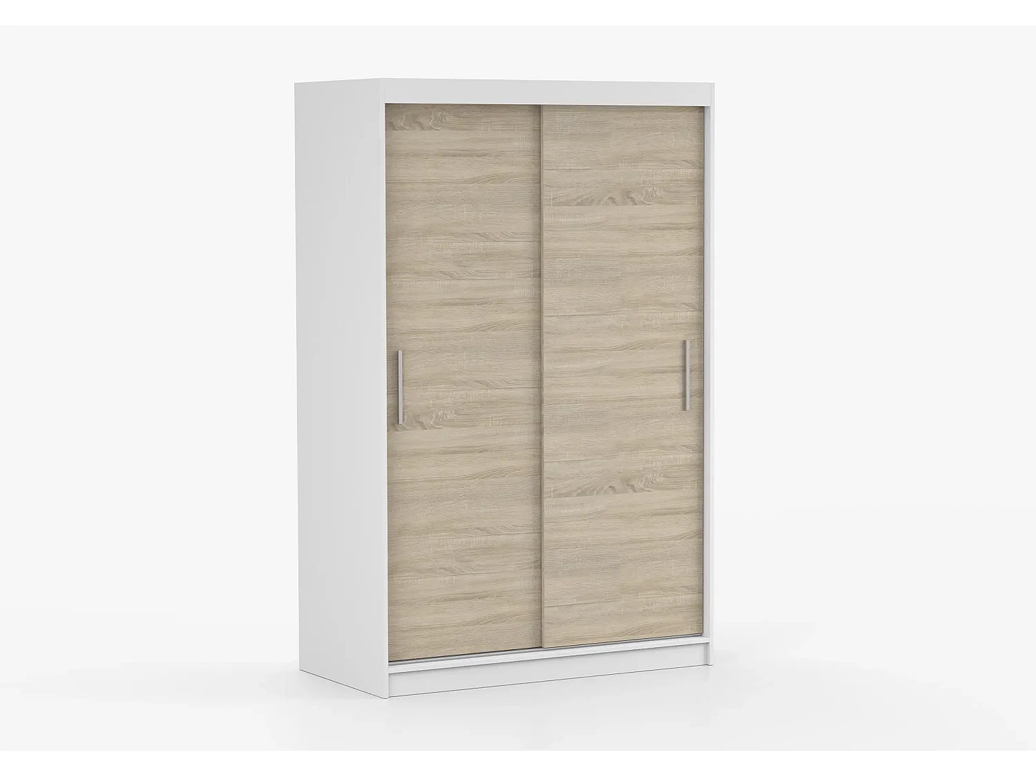 Armoire Yvaé 120 cm - Blanc - Chêne