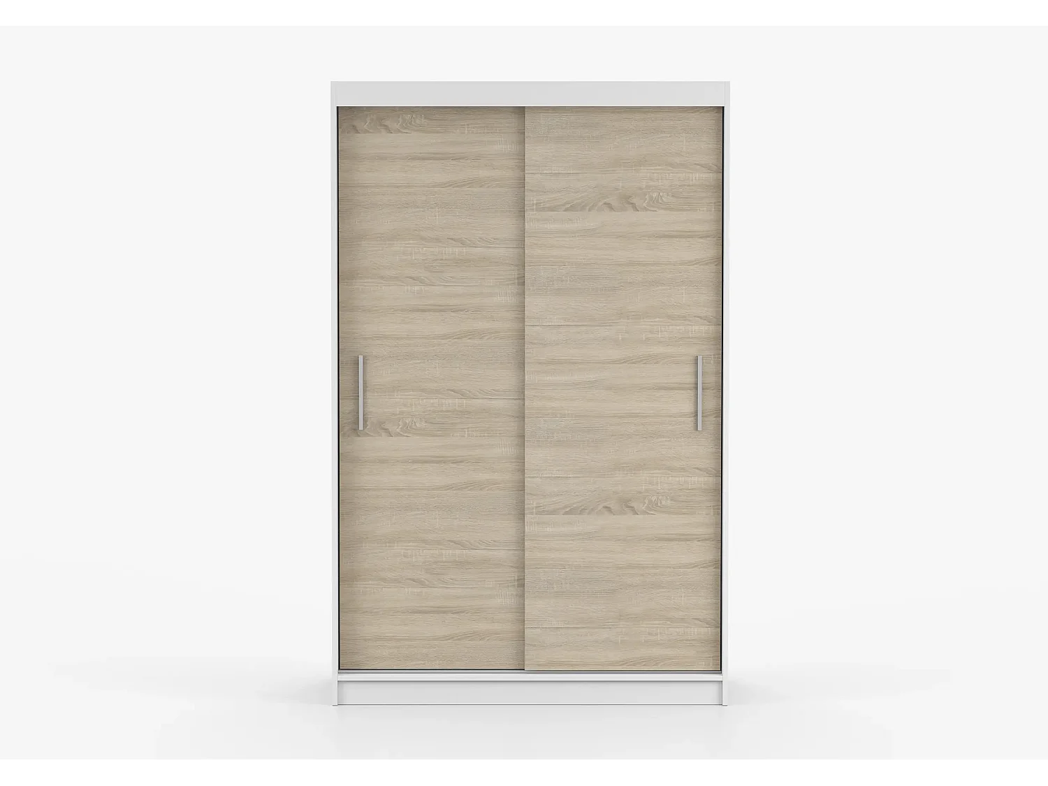 Armoire Yvaé 120 cm - Blanc - Chêne