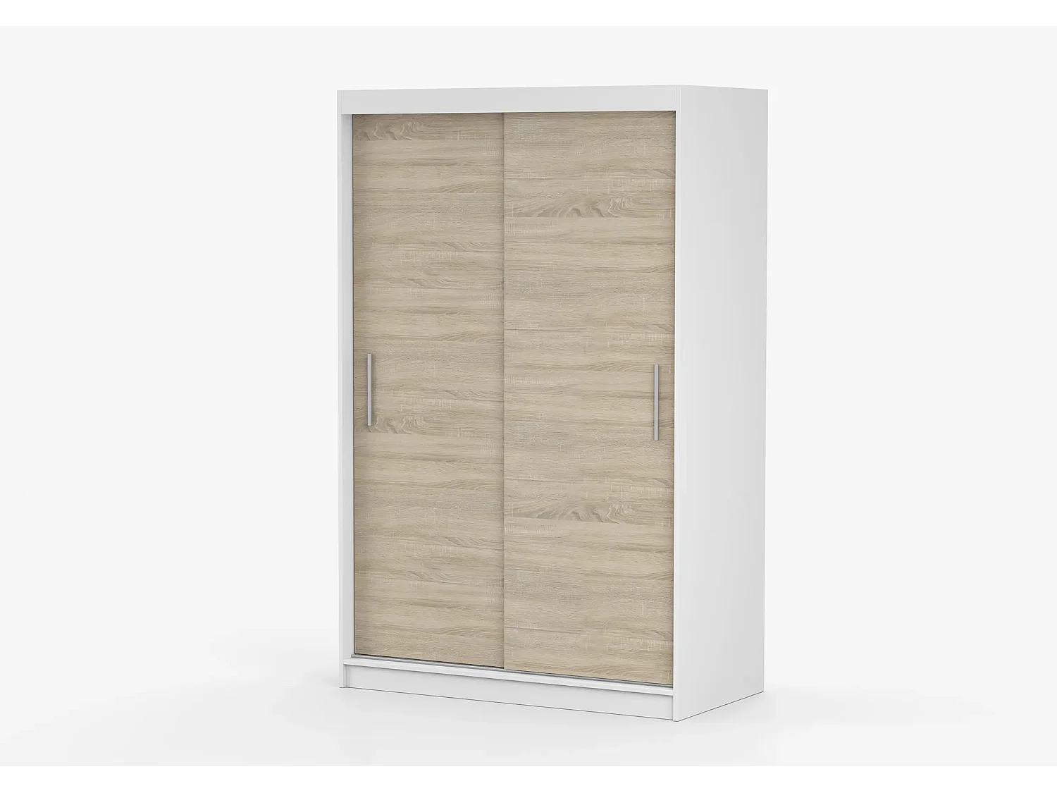 Armoire Yvaé 120 cm - Blanc - Chêne