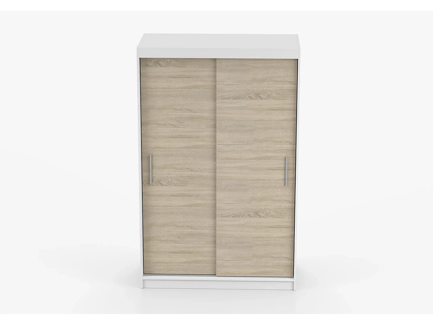 Armoire Yvaé 120 cm - Blanc - Chêne