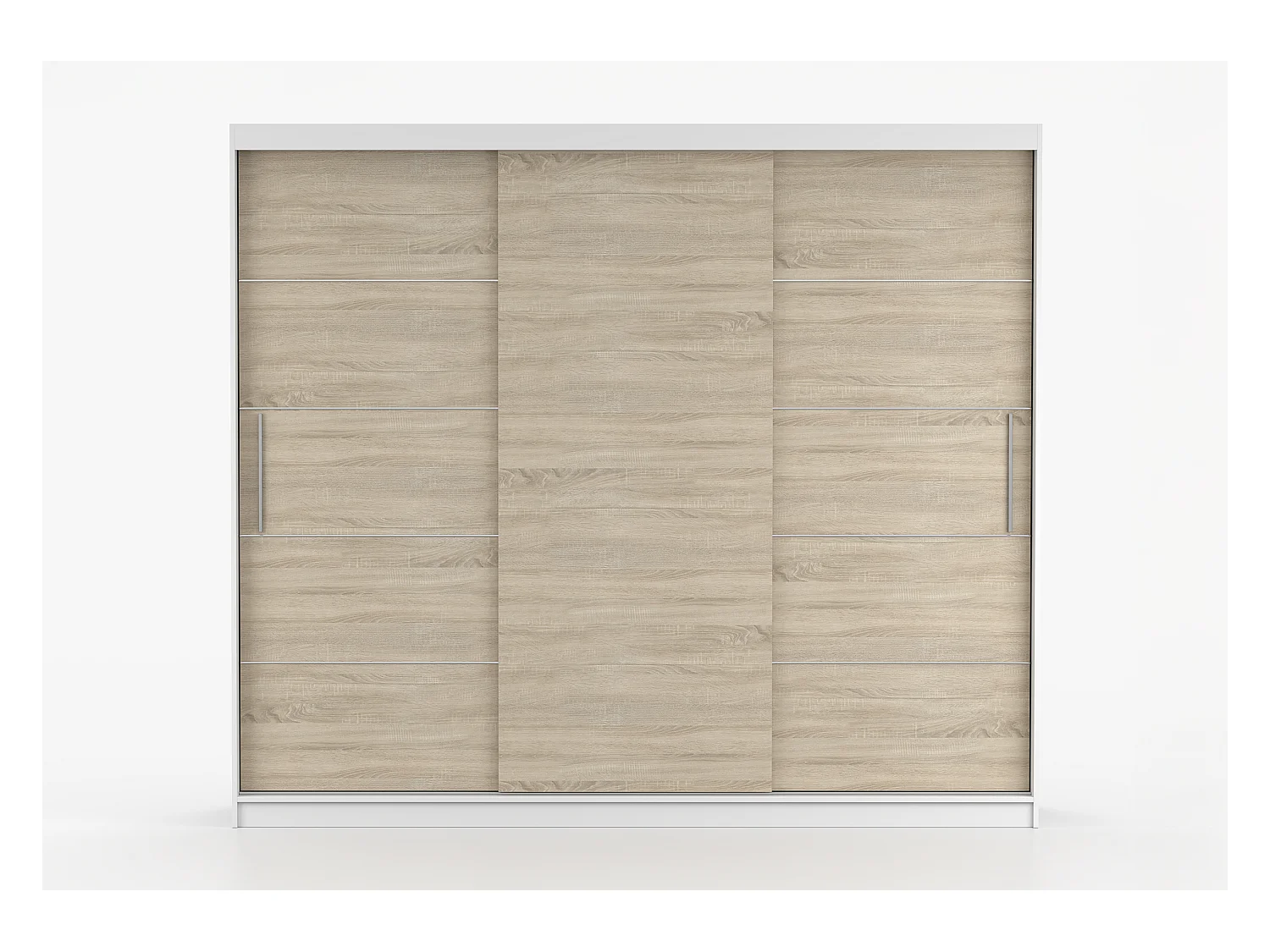 Armoire Thalia 250 cm - Blanc - Chêne